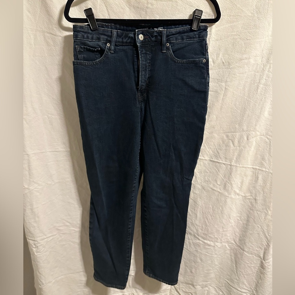 Old Navy Dark Indigo OG Straight Leg Jean Size 8